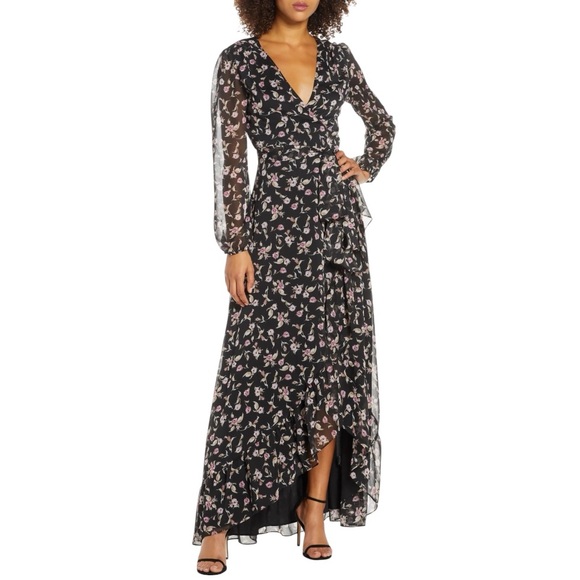 New Wayf Meryl Floral Wrap Maxi Dress - Picture 1 of 11